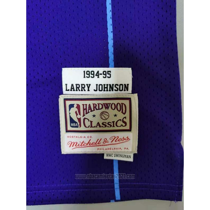 Camiseta Charlotte Hornets Alonzo Mourning #33 Mitchell & Ness Violeta